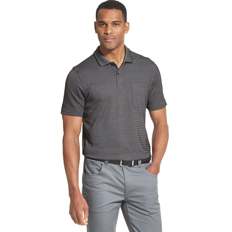 UPC 767672570520 product image for Men's Van Heusen Flex Classic-Fit Polo, Size: Large, Black | upcitemdb.com