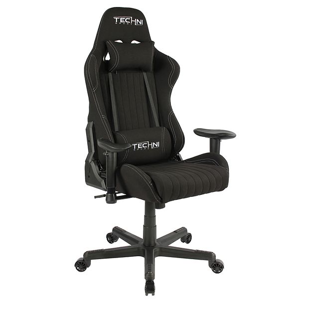 Techni Sport TS F44 Fabric Ergonomic PC Gaming Chair Black