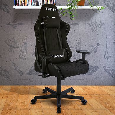 Techni Sport TS-F44 Fabric Ergonomic PC Gaming Chair, Black