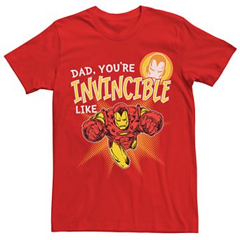 Men's Marvel Iron Man Invincible Like Dad Tee