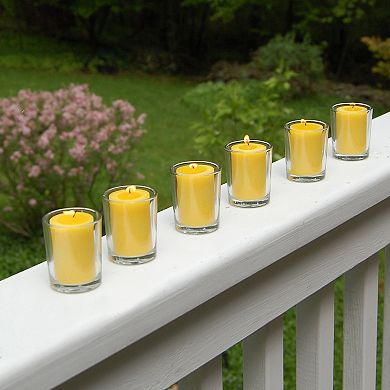 LumaBase 12-ct. 15-hr. Citronella Votive Candles with Frosted Glass Holders