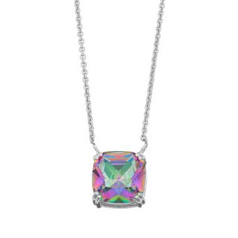Aleure Precioso Sterling Silver Crystal Pendant Necklace