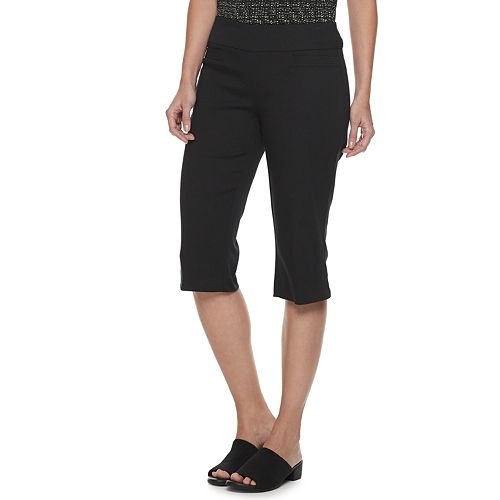 women's pull on stretch capris
