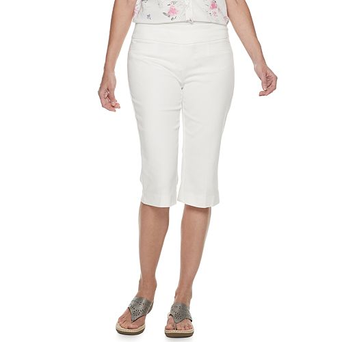 women's pull on stretch capris