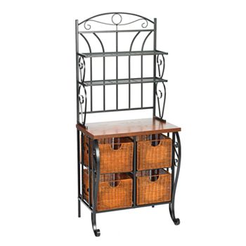 Iron Wicker Baker S Rack