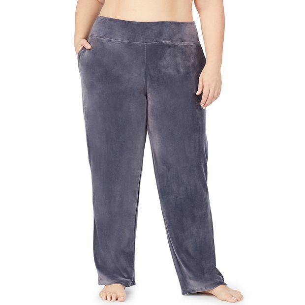 Women s Plus Cuddl Duds Double Plush Velour Lounge Pants