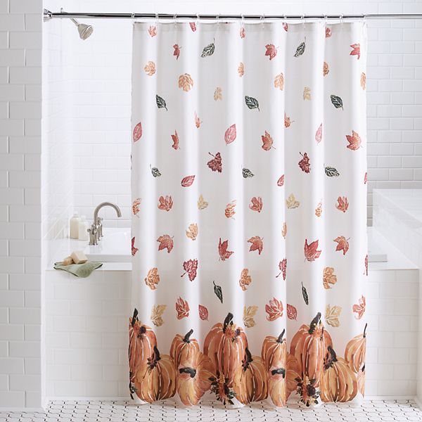  Fall Shower Curtain Pumpkin Shower Curtains for