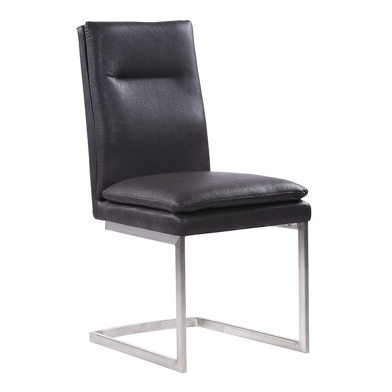 Armen Living Fenton Contemporary Dining Chair Set, Grey