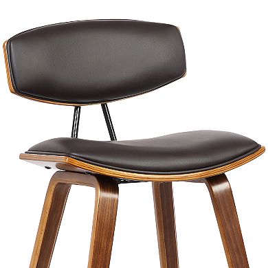 Armen Living Fox Mid-Century Bar Height Barstool