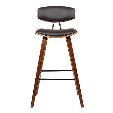 Armen Living Fox Mid-Century Bar Height Barstool