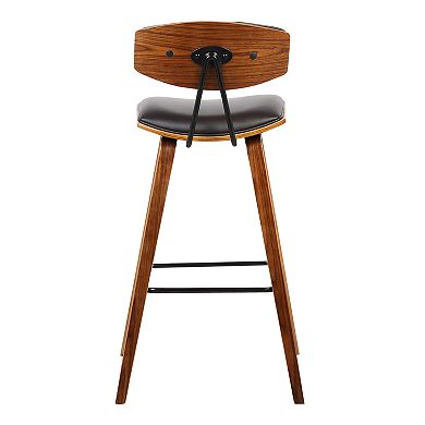 Armen Living Fox Mid-Century Bar Height Barstool