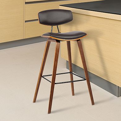 Armen Living Fox Mid-Century Bar Height Barstool