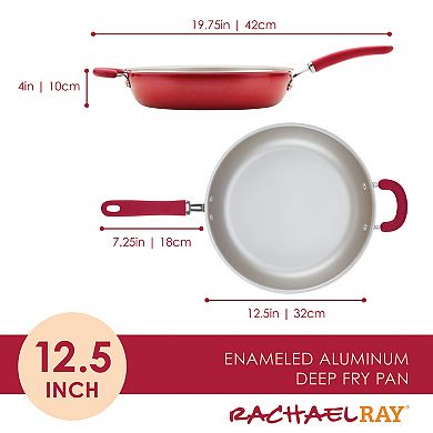 Rachael Ray Create Delicious Aluminum Nonstick 12.5-in. Deep Skillet