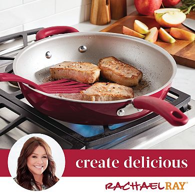 Rachael Ray Create Delicious Aluminum Nonstick 12.5-in. Deep Skillet