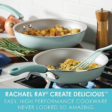 Rachael Ray Create Delicious Aluminum Nonstick Skillet Twin Pack