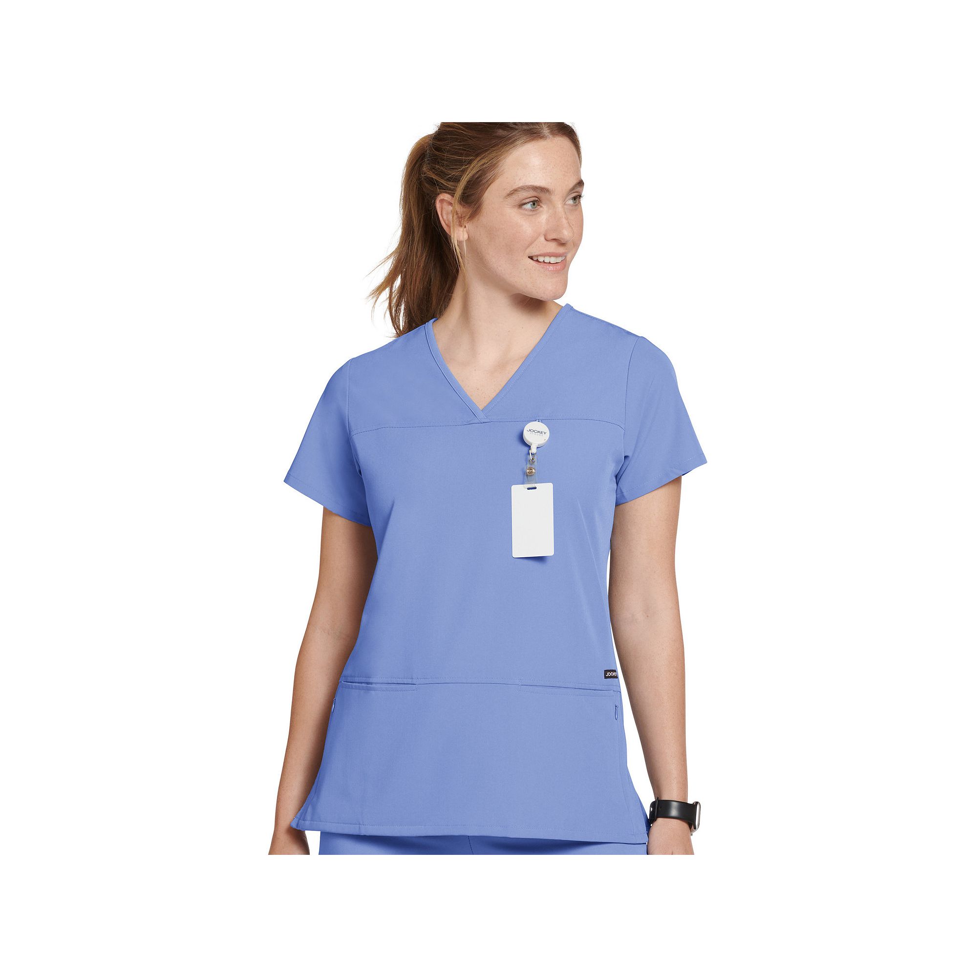 Womens Jockey® Scrubs True Fit Crossover V-Neck Top 2299, Size: 3XL, Ceil