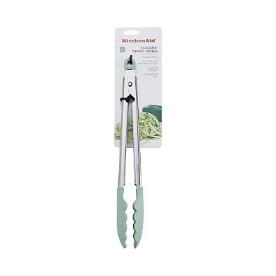 KitchenAid Gourmet Silicone-Tipped Stainless Steel Tongs