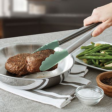 KitchenAid Gourmet Silicone-Tipped Stainless Steel Tongs