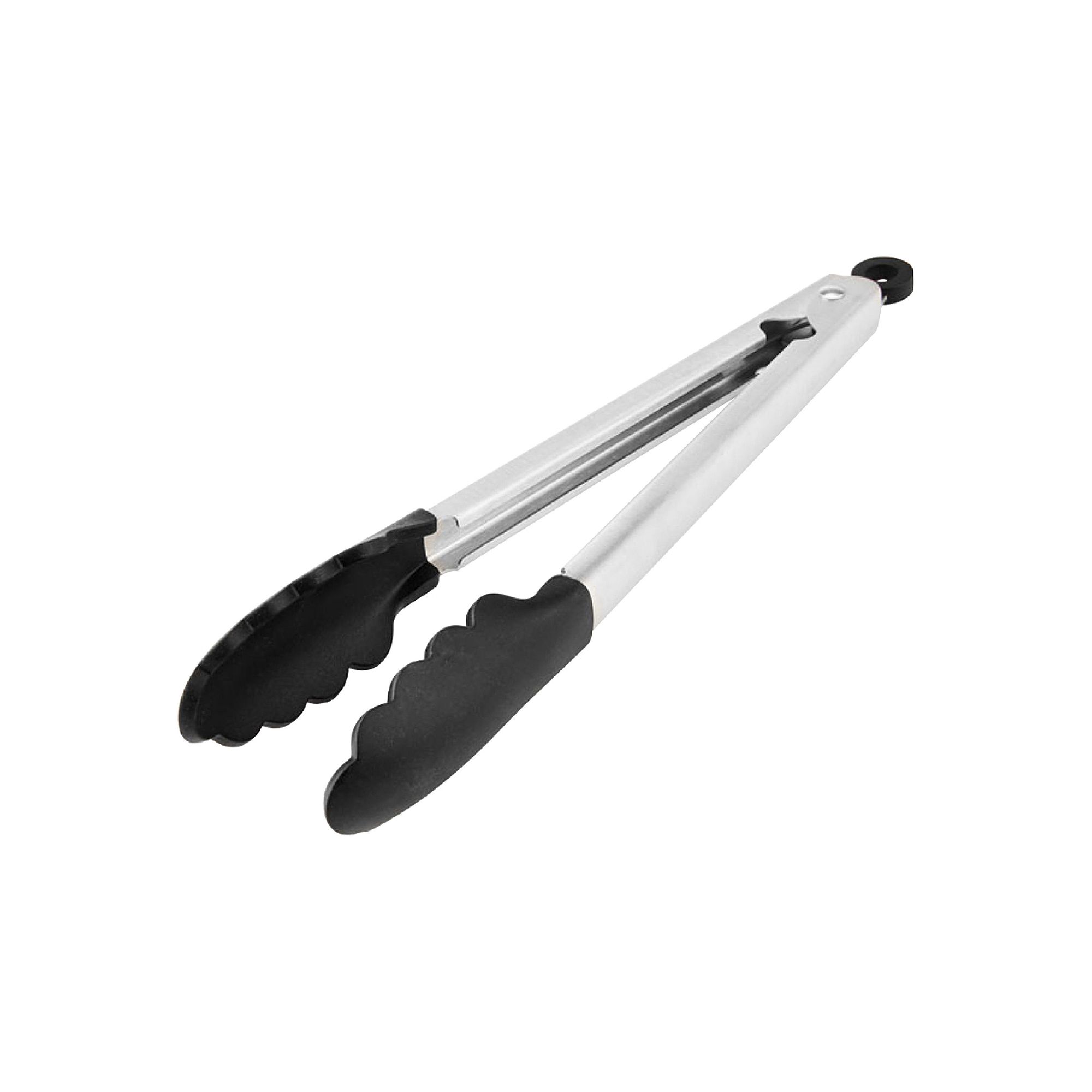 KitchenAid® Gourmet Silicone-Tipped Stainless Steel Tongs, Black