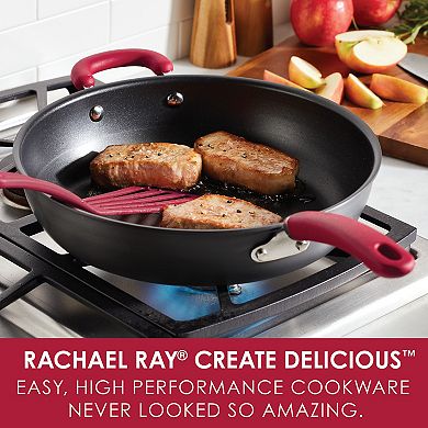 Rachael Ray Create Delicious Hard-Anodized Aluminum Nonstick Deep Skillet