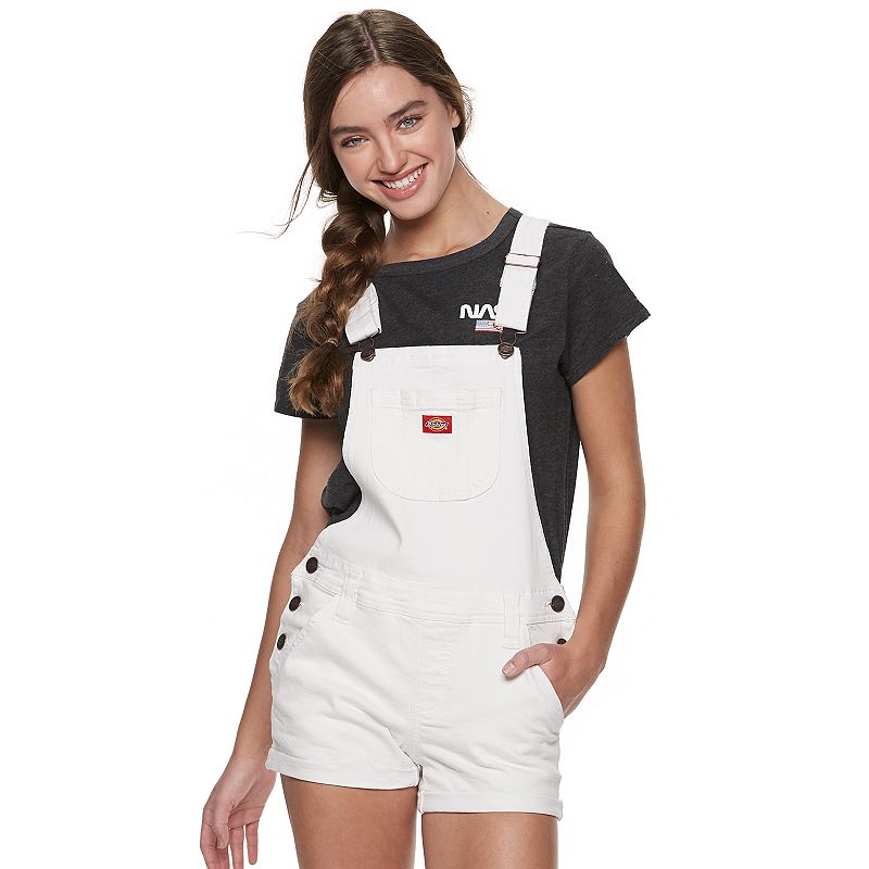 UPC 792831140900 product image for Juniors' Dickies Overall Shortalls, Teens, Size: XL, White | upcitemdb.com