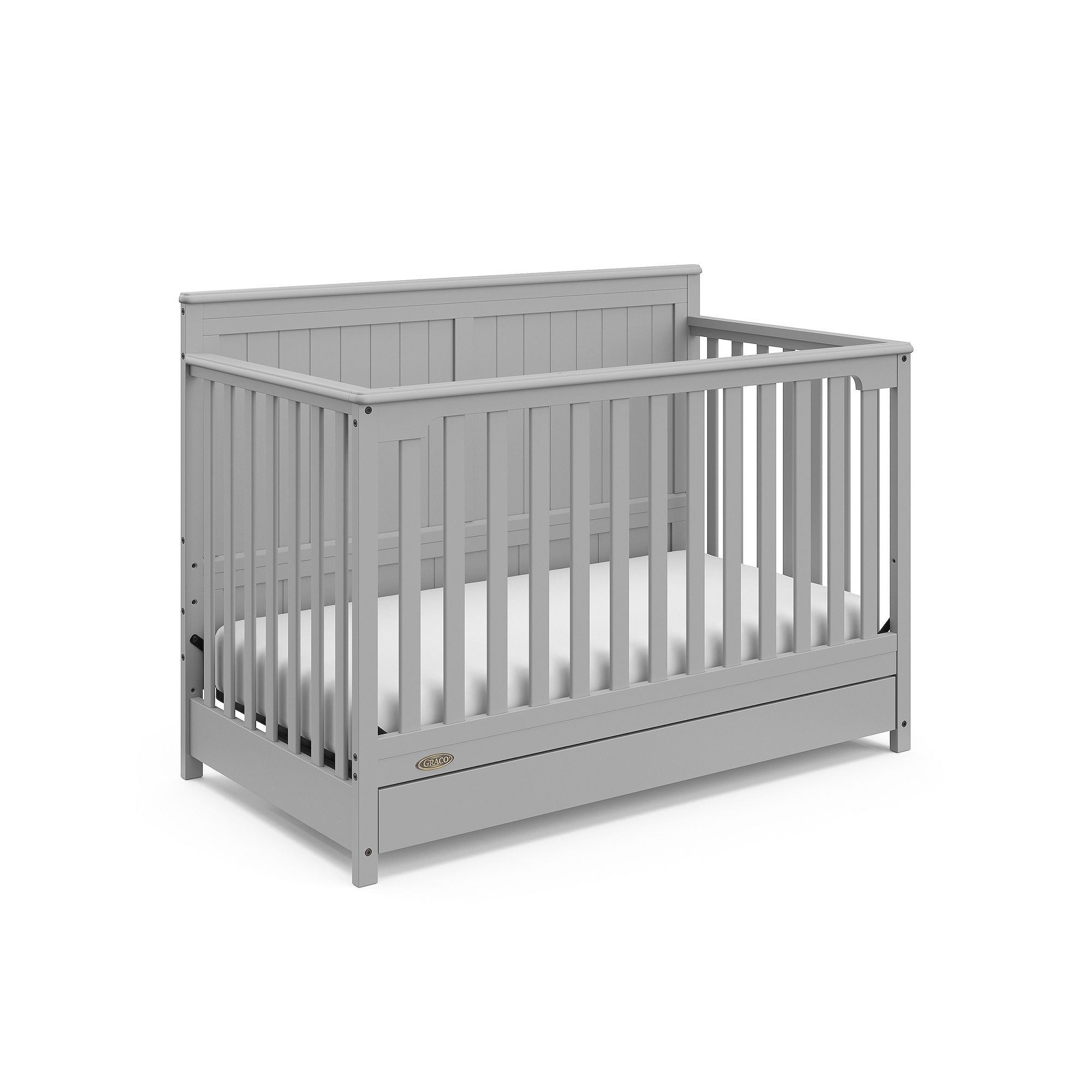 Storkcraft Graco Hadley Convertible Crib, Pebble Gray