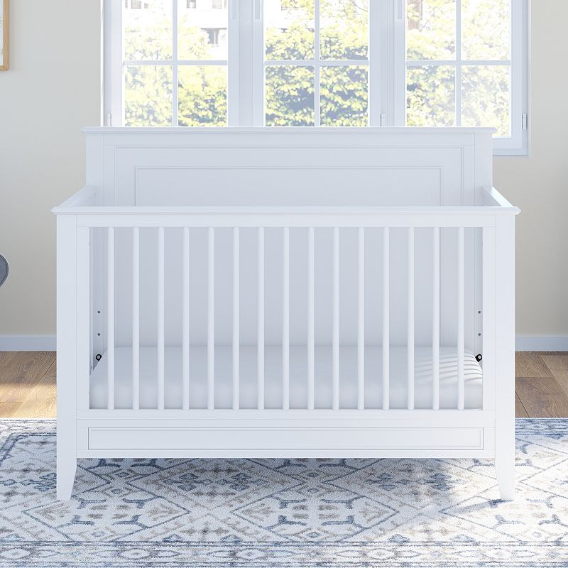 Storkcraft Solstice 4-in-1 Convertible Crib, White