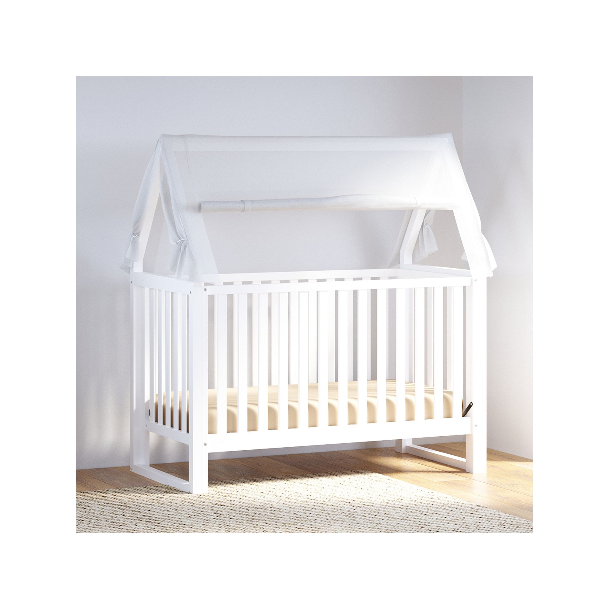 Storkcraft Orchard 5-in-1 Convertible Crib, White