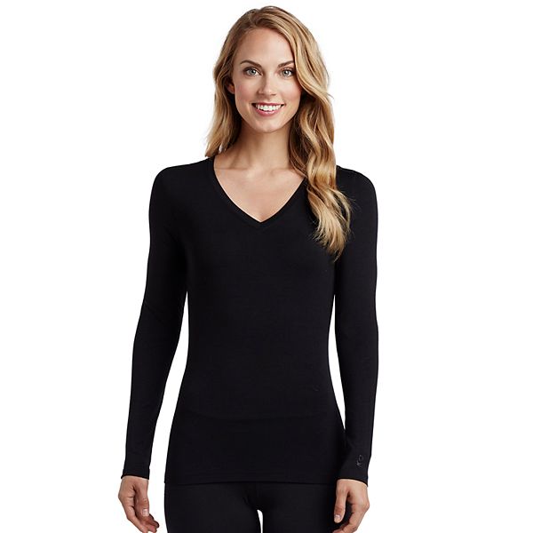 Women's Cuddl Duds® Softwear with Stretch Long Sleeve V-Neck