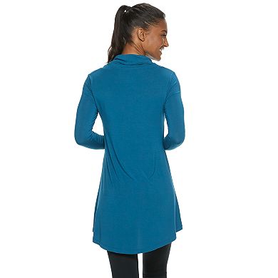 Women's Cuddl Duds Softwear with Stretch Long Sleeve Cowl Tunic