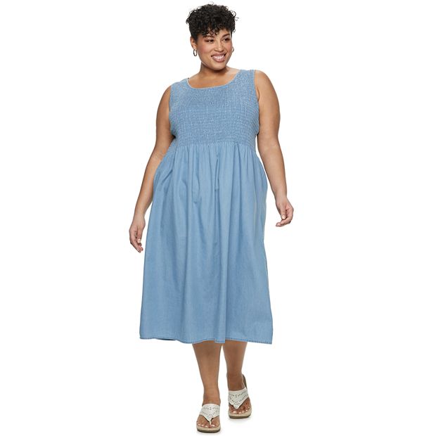 Plus Size Croft Barrow Challis Midi Dress