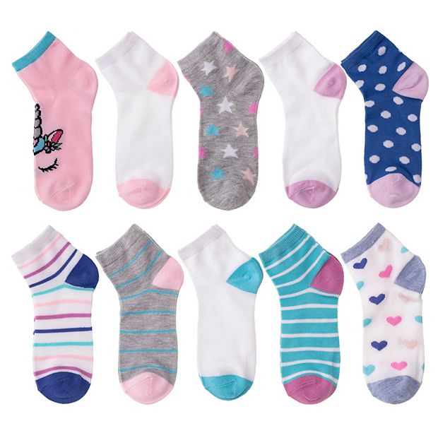 Girls SO® 10-pack Ankle Socks