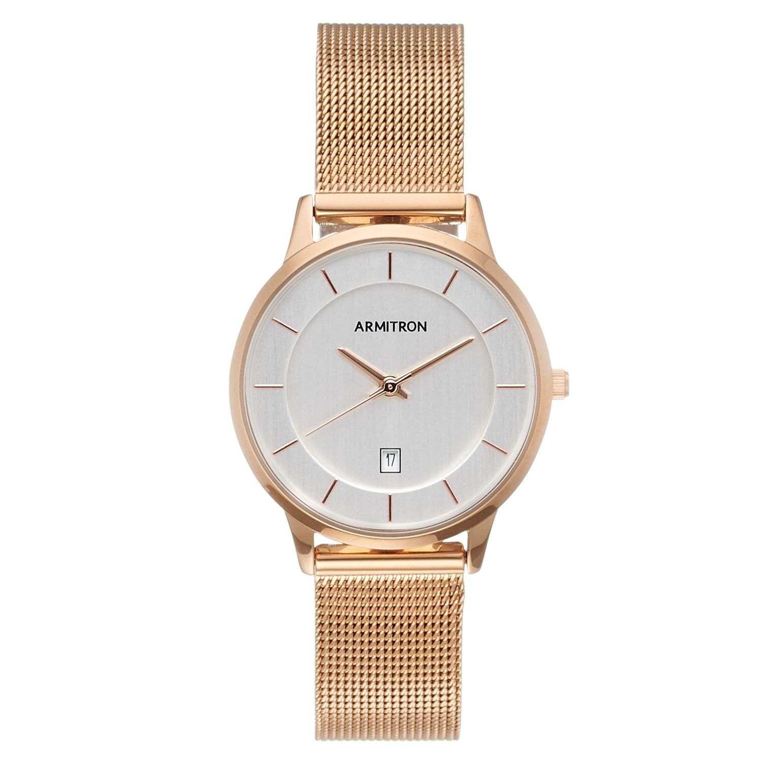 armitron watch rose gold