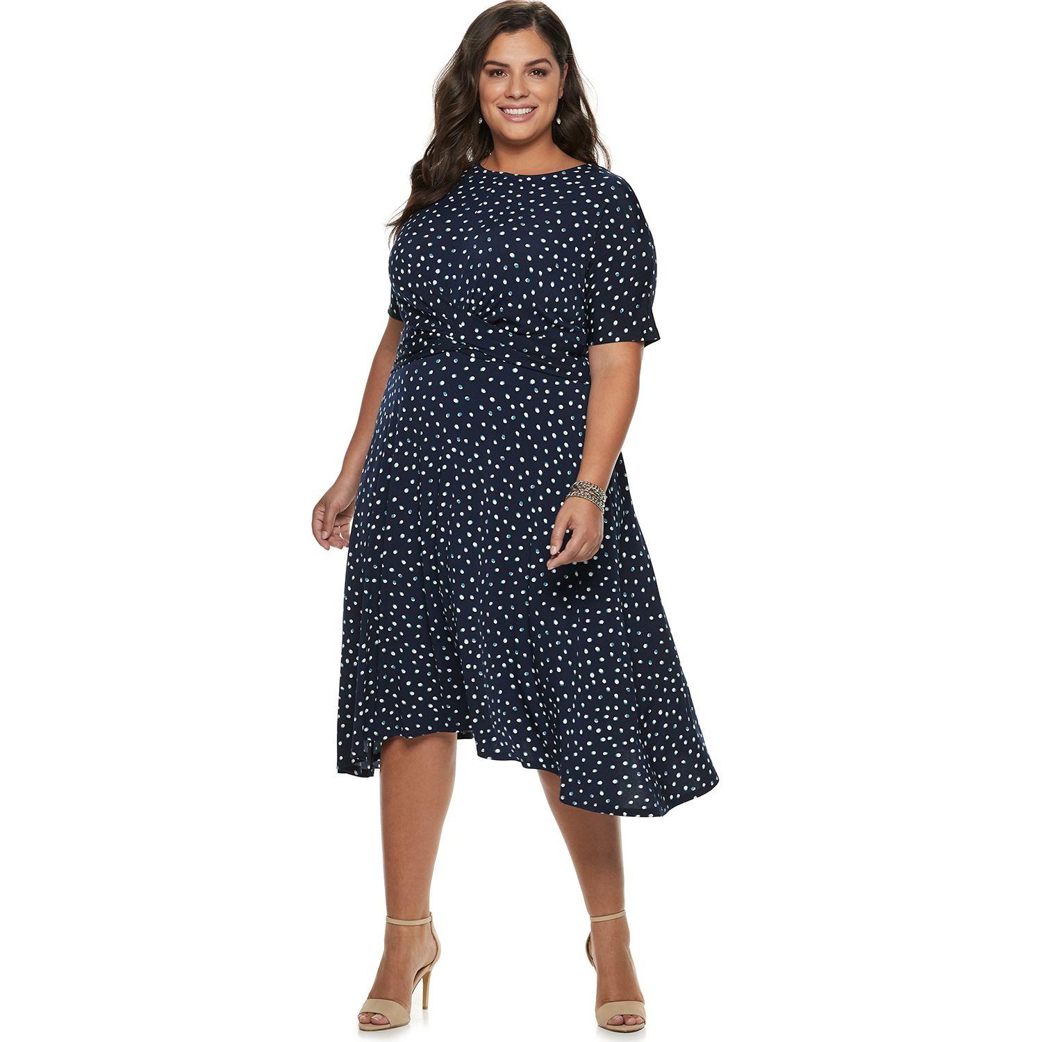 handkerchief hem dress plus size