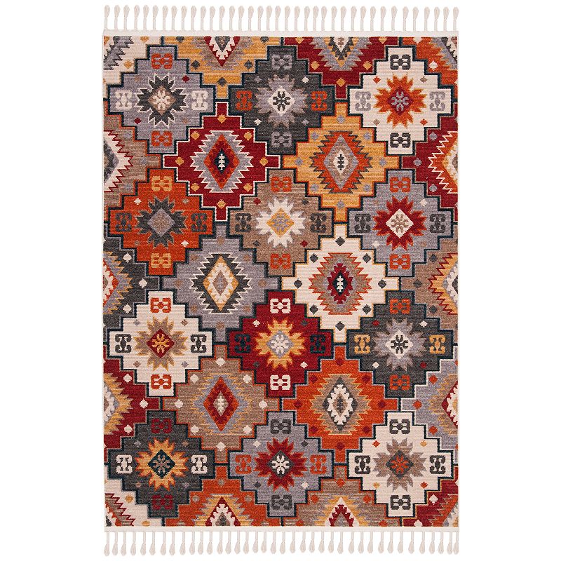Safavieh Farmhouse Krista Rug, Grey, 4X5.5 Ft