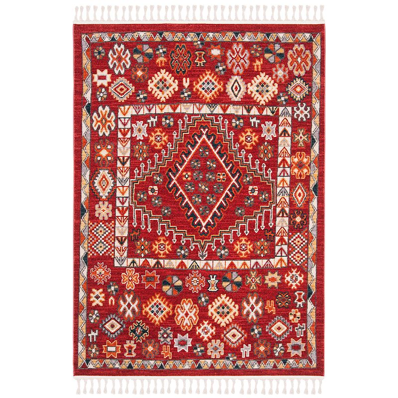 Safavieh Farmhouse Sarah Rug, Red, 6FT Sq