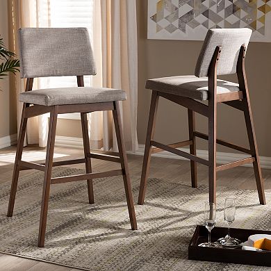 Baxton Studio Colton Bar Stool 2-piece Set