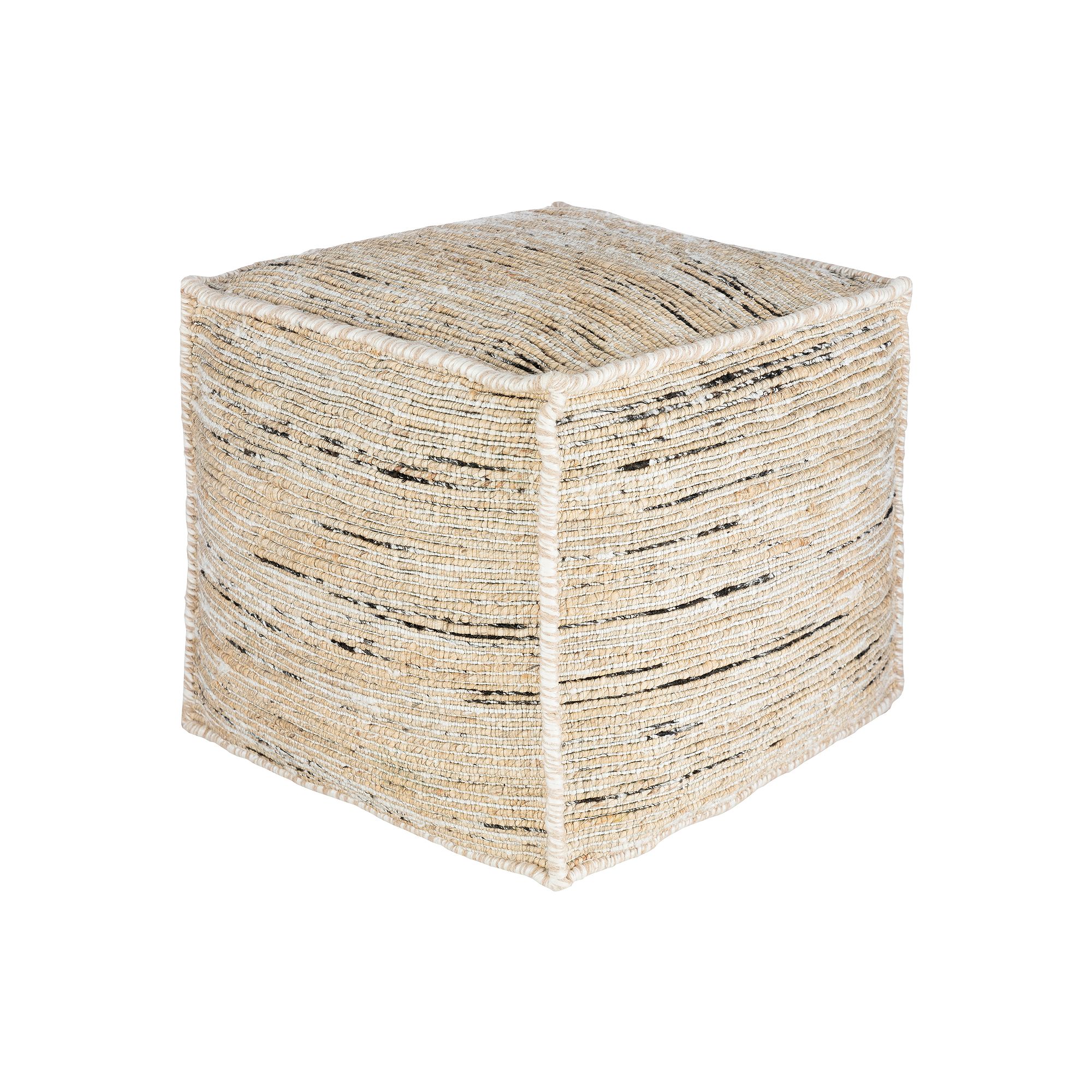 Decor 140 Taranis Leather Pouf, Yellow