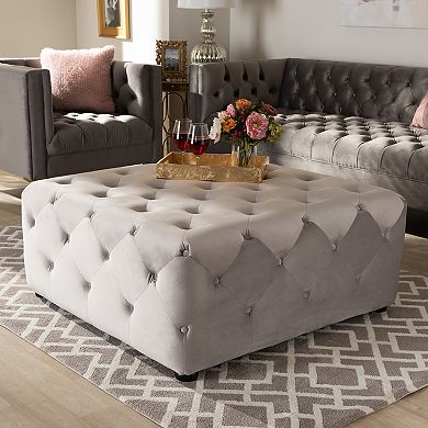 Baxton Studio Calvetti Ottoman