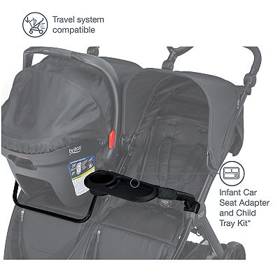 Britax B Lively Double Infant Car Seat Adapter and Child Tray