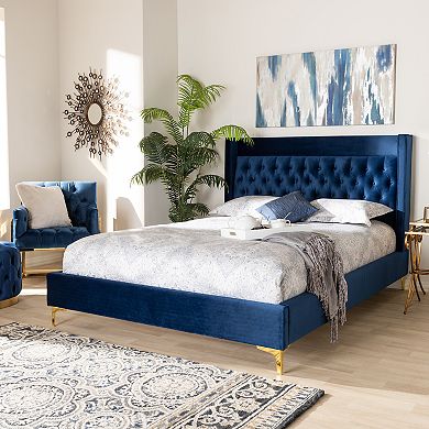 Baxton Studio Valery Tufted Bed