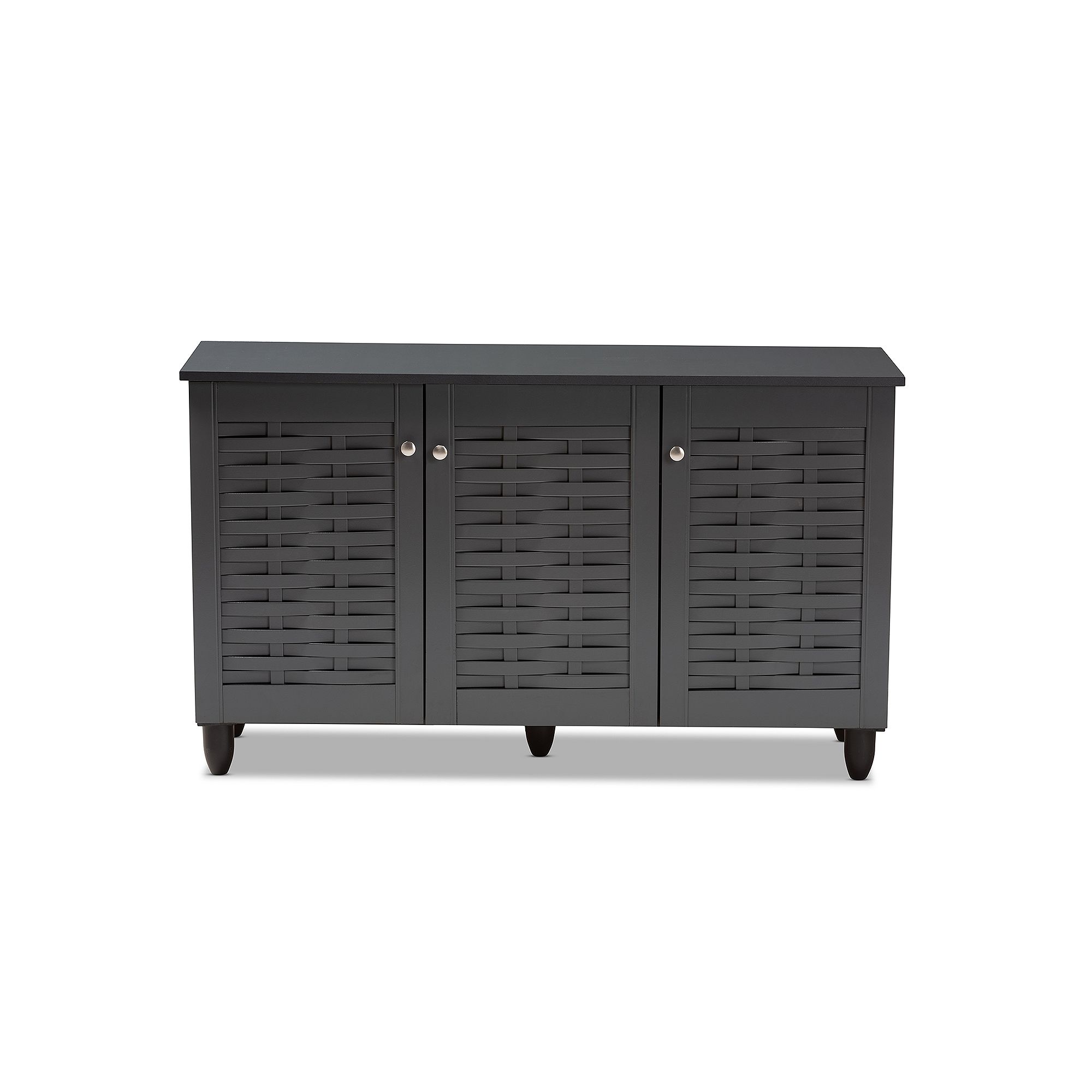 Baxton Studio Winda Shoe Storage Cabinet, Gray