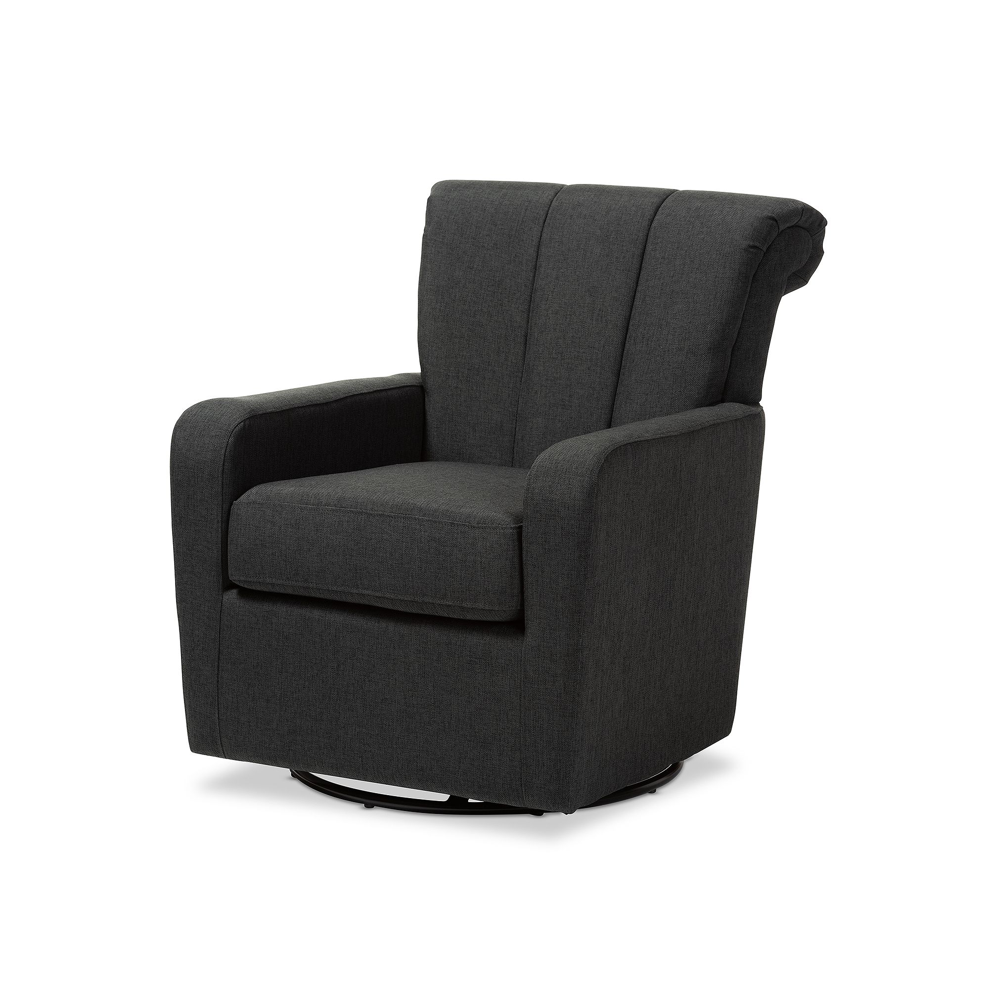 Baxton Studio Rayner Arm Chair, Gray