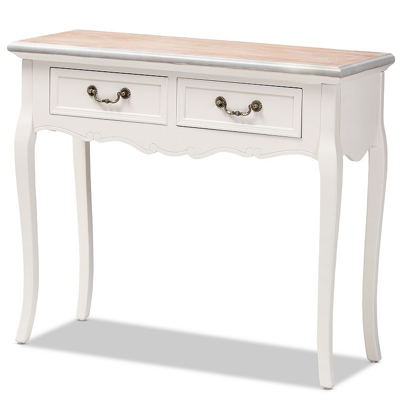 Baxton Studio Capucine French Country Cottage 2 Drawer Console Table