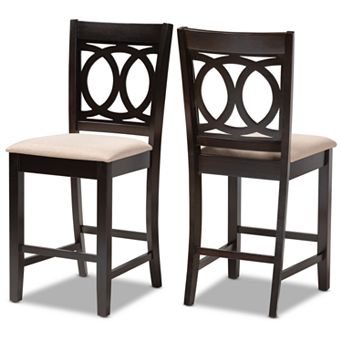Baxton Studio Lenoir Counter Stool 2 pc Set