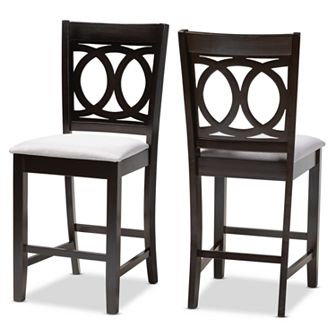 Baxton Studio Lenoir Counter Stool 2 pc Set
