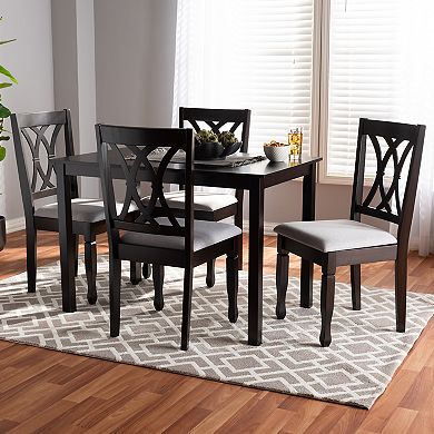 Baxton Studio Reneau Dining Table & Chair 5-piece Set