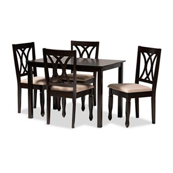 Baxton Studio Reneau Dining Table & Chair 5 pc Set