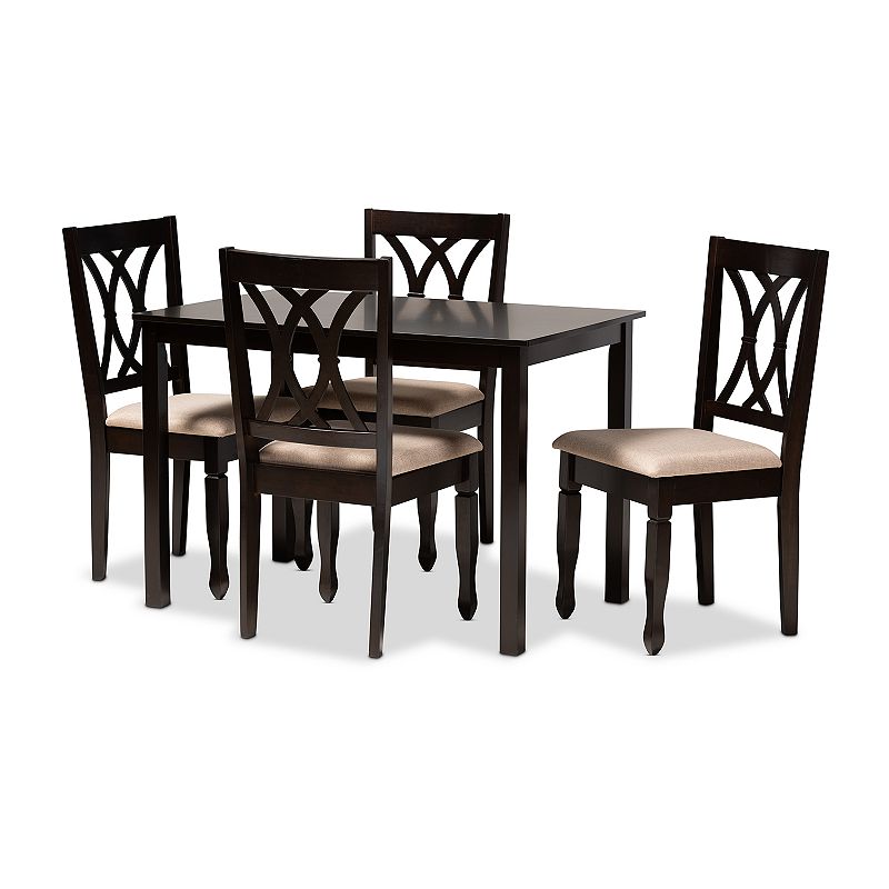 27740296 Baxton Studio Reneau Dining Table & Chair 5-piece  sku 27740296