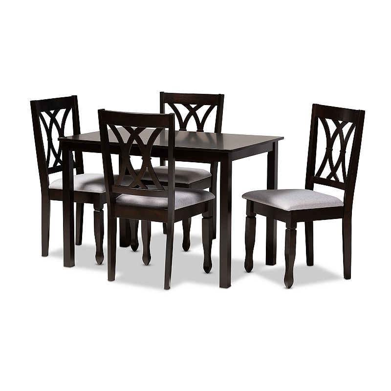 27740297 Baxton Studio Reneau Dining Table & Chair 5-piece  sku 27740297